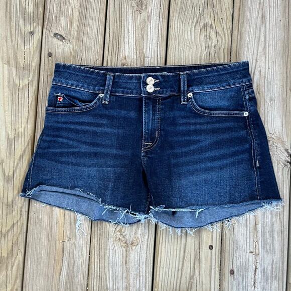Hudson Women's Ruby Mid Thigh Short Dark Wash Size 30 NWOT - Picture 1 of 8